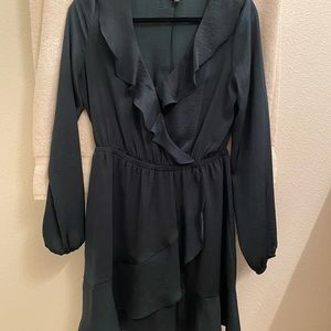 Emerald long sleeve dress